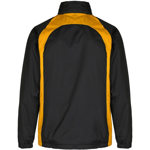 Unbranded Teamwear Elite Showerproof Jacket Black/Amber Kids - B