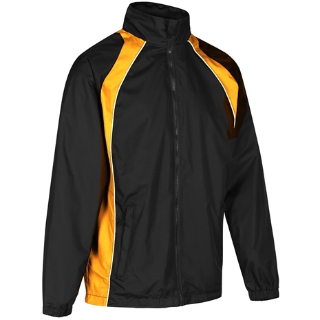 Unbranded Teamwear Elite Showerproof Jacket Black/Amber Kids - F