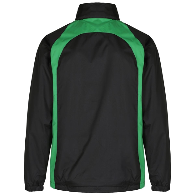 Unbranded Teamwear Elite Showerproof Jacket Black/Emerald Kids -