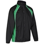 Unbranded Teamwear Elite Showerproof Jacket Black/Emerald Kids - 