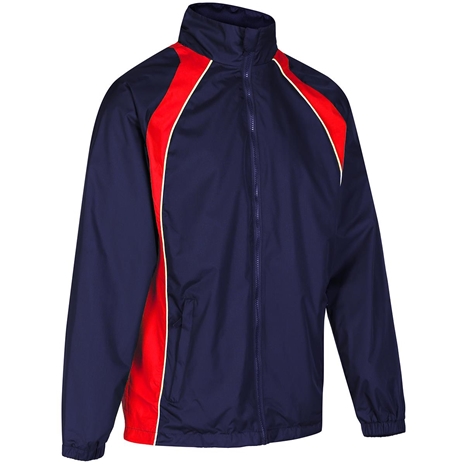 Unbranded Teamwear Elite Showerproof Jacket Navy/Red Kids - Fron