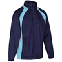 Unbranded Teamwear Elite Showerproof Jacket Navy/Sky Kids - Fron 