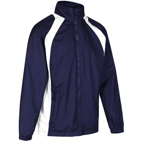 Unbranded Teamwear Elite Showerproof Jacket Navy/White Kids - Fr Unbranded Teamwear Elite Showerproof Jacket Navy/White Kids - Fr