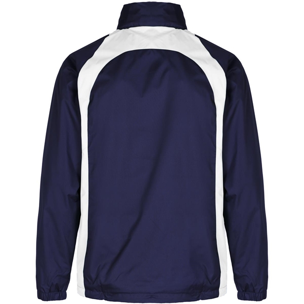 Unbranded Teamwear Elite Showerproof Jacket Navy/White - Back Unbranded Teamwear Elite Showerproof Jacket Navy/White - Back