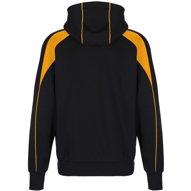 Unbranded Teamwear Premium Pro Hoody Black/Amber - Back