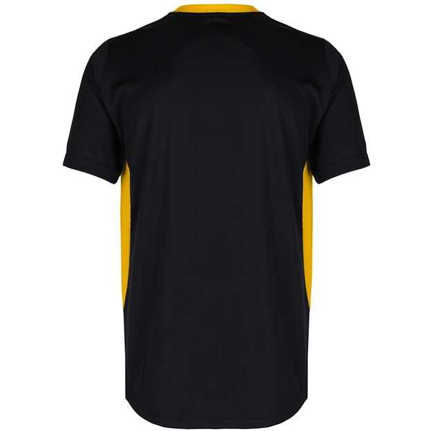 Unbranded Teamwear Pro Training Tee Black/Amber Kids - Back