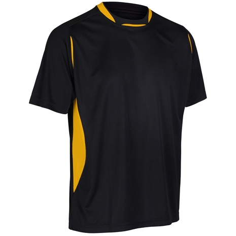 Unbranded Teamwear Pro Training Tee Black/Amber Kids - Front