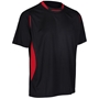 Unbranded Teamwear Pro Training Tee Black/Red Kids - Front 