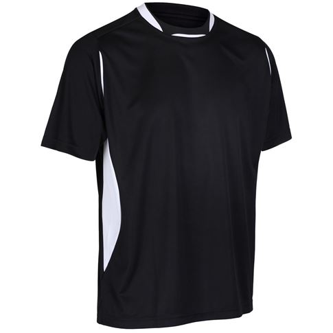Unbranded Teamwear Pro Training Tee Black/White - Front Unbranded Teamwear Pro Training Tee Black/White - Front