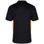 Unbranded Teamwear Premium Polo Black/Amber - Back 