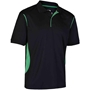 Unbranded Teamwear Premium Polo Black/Emerald Kids front 