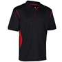 Unbranded Teamwear Premium Polo Black/Red - Front 