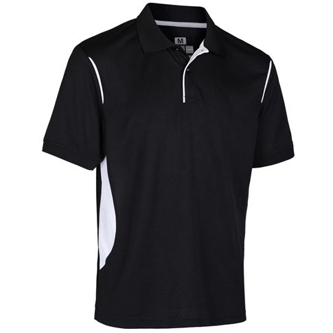 Unbranded Teamwear Premium Polo Black/White Kids front Unbranded Teamwear Premium Polo Black/White Kids front