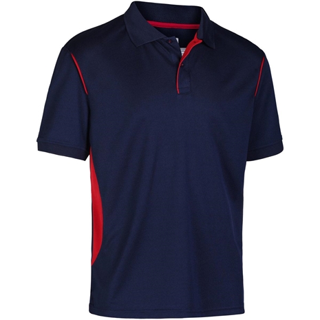 Unbranded Teamwear Premium Polo Navy/Red Kids front