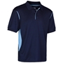 Unbranded Teamwear Premium Polo Navy/Sky - Front 