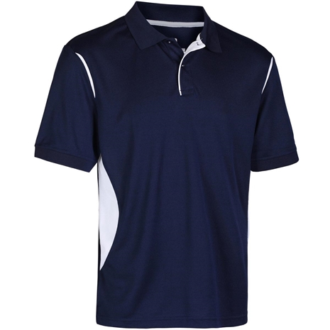 Unbranded Teamwear Premium Polo Navy/White Kids front