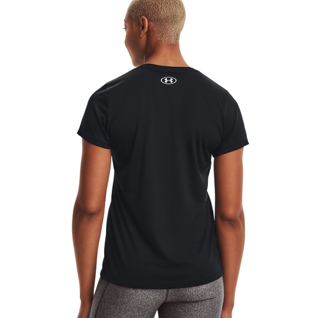 Under Armour Womens Tech V-Neck Tee - Black - Back