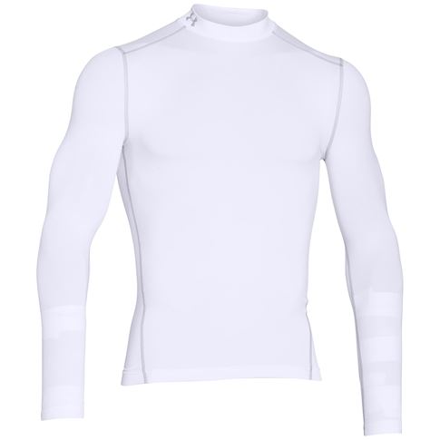 Under Armour Coldgear Compression Mock White - Front Under Armour Coldgear Compression Mock White - Front
