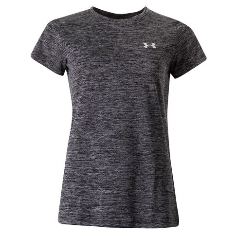 Under Armour Womens Tech Twist Tee - Grey - Front Under Armour Womens Tech Twist Tee - Grey - Front
