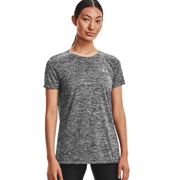 Under Armour Womens Tech Twist Tee - Grey - Front