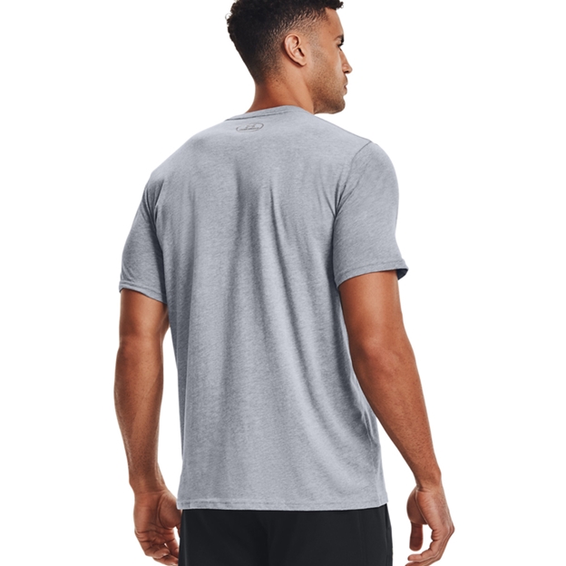 Under Armour Mens Boxed Sportstyle Logo Tee - Steel - Back