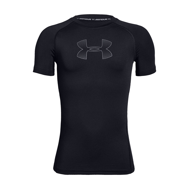 Under Armour Heatgear Top Black Kids - Front
