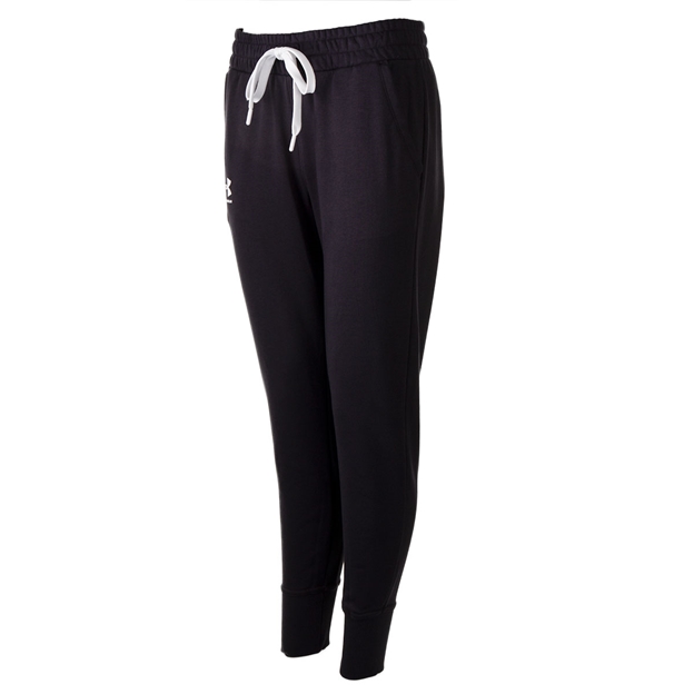 Under Armour Womens Rival Fleece Joggers Black - Front 2
