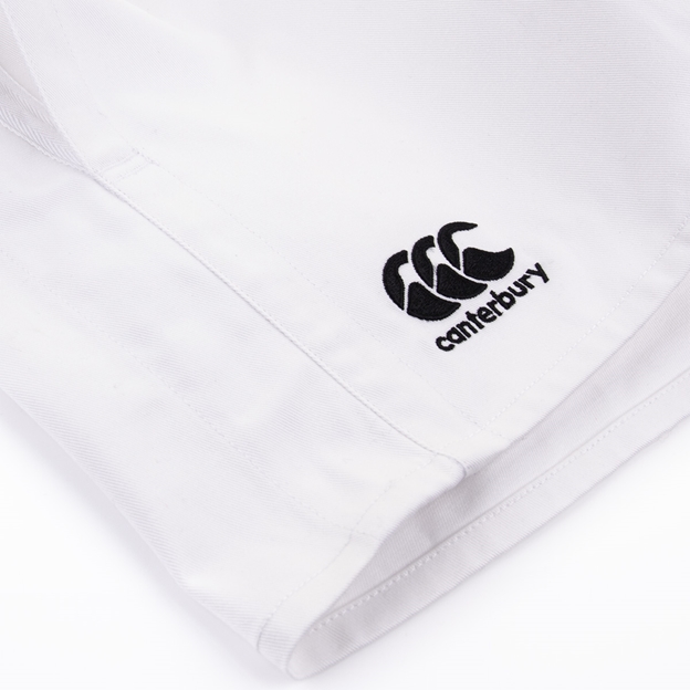 Canterbury Kids Cotton Professional Rugby Match Shorts - White -