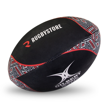 Gilbert Rugbystore Supporters Rugby Ball - Black - New Front Ima