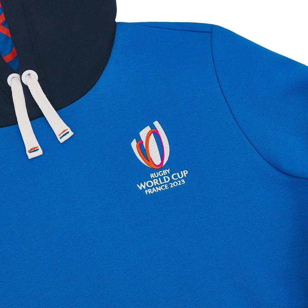 Rugby World Cup 2023 Macron Mens Pullover Hoodie - Royal Blue - 