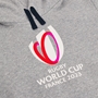 Rugby World Cup 2023 Macron Mens Pullover Hoodie - Grey - RWC23  