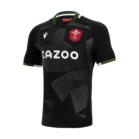 Macron Wales Kids Poly Alternate Rugby Shirt - Short Sleeve - Fr