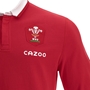 Macron Wales Mens Classic Home Rugby Shirt - Long Sleeve - Badge 