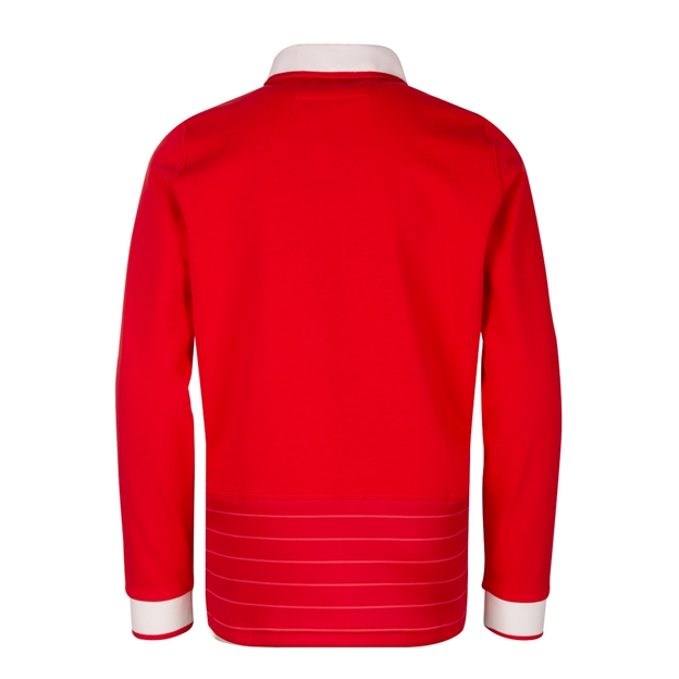 Wales Kids Classic Home Rugby Shirt - Long Sleeve Red 2023 - Bac