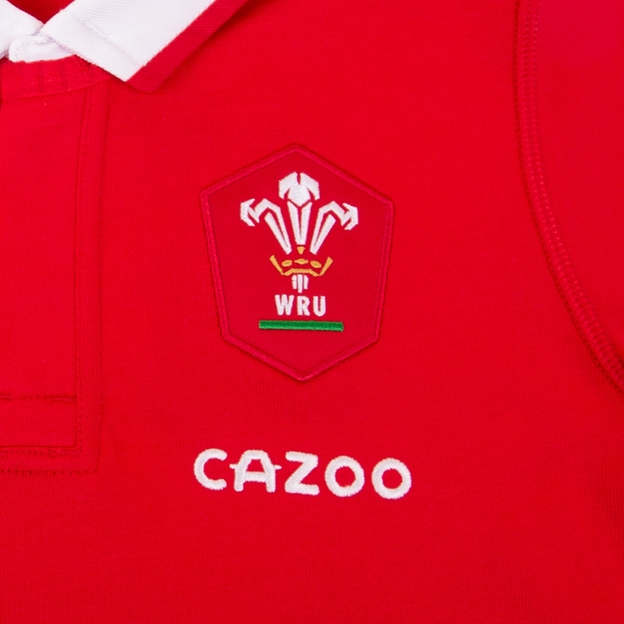 Wales Kids Classic Home Rugby Shirt - Long Sleeve Red 2023 - Wal