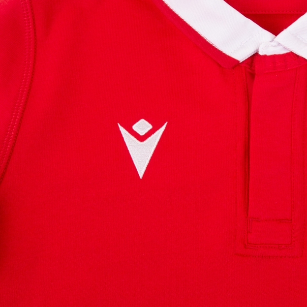 Wales Kids Classic Home Rugby Shirt - Long Sleeve Red 2023 - Mac