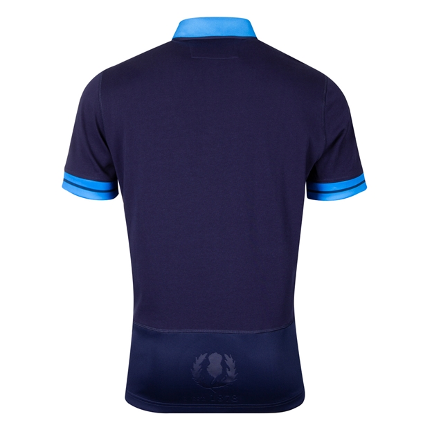 Scotland Mens Classic Home Rugby Shirt - Short Sleeve Navy 2023 