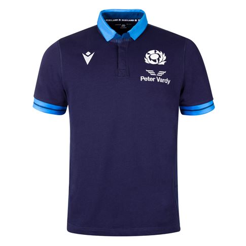 Scotland Mens Classic Home Rugby Shirt - Short Sleeve Navy 2023 Scotland Mens Classic Home Rugby Shirt - Short Sleeve Navy 2023