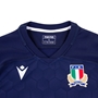 Italy Mens Training Rugby Shirt - Short Sleeve Navy 2023 - Italy 