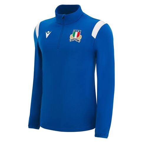 Italy Mens Training 1/4 Zip Top - Azzurri 2023 - Front Italy Mens Training 1/4 Zip Top - Azzurri 2023 - Front