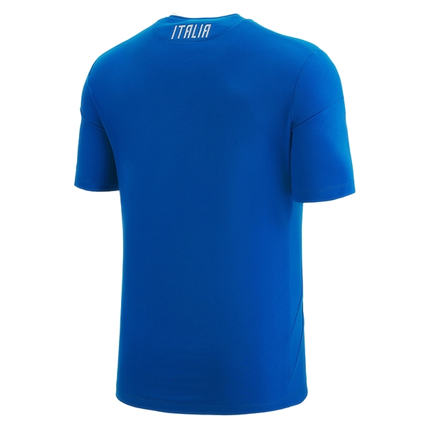 Italy Mens Travel Polycotton Tee - Azzurri 2023 - Back