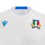 Italy Mens Training Gym Tee - White 2023 - Italy and Macron Logo 