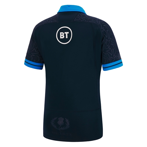 Scotland Womens Home Rugby Shirt - Short Sleeve Navy 2023 - Back