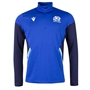 Scotland Mens Travel 1/4 Zip Softshell Top - Royal 2023 - Front 