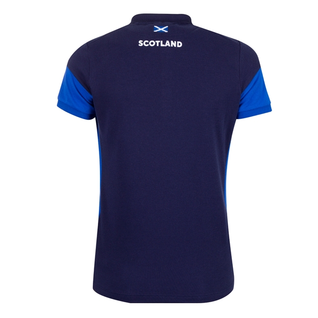 Scotland Womens Travel Polycotton Polo - Navy 2023 - Back