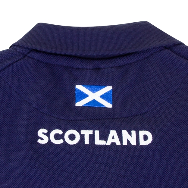 Scotland Womens Travel Polycotton Polo - Navy 2023 - Top of the 