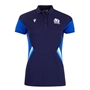 Scotland Womens Travel Polycotton Polo - Navy 2023 - Front 