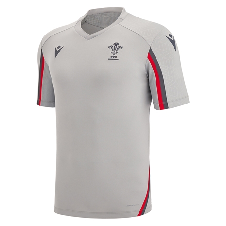 Wales Mens Training Gym Tee - Grey 2023 - Front