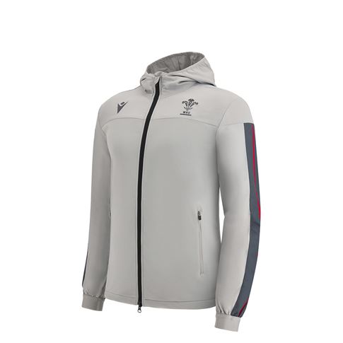 Wales Kids Travel Full Zip Track Top - Grey 2023 - Front Wales Kids Travel Full Zip Track Top - Grey 2023 - Front