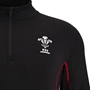 Wales Mens Travel 1/4 Softshell Zip Top - Black 2023 - Wales Log 